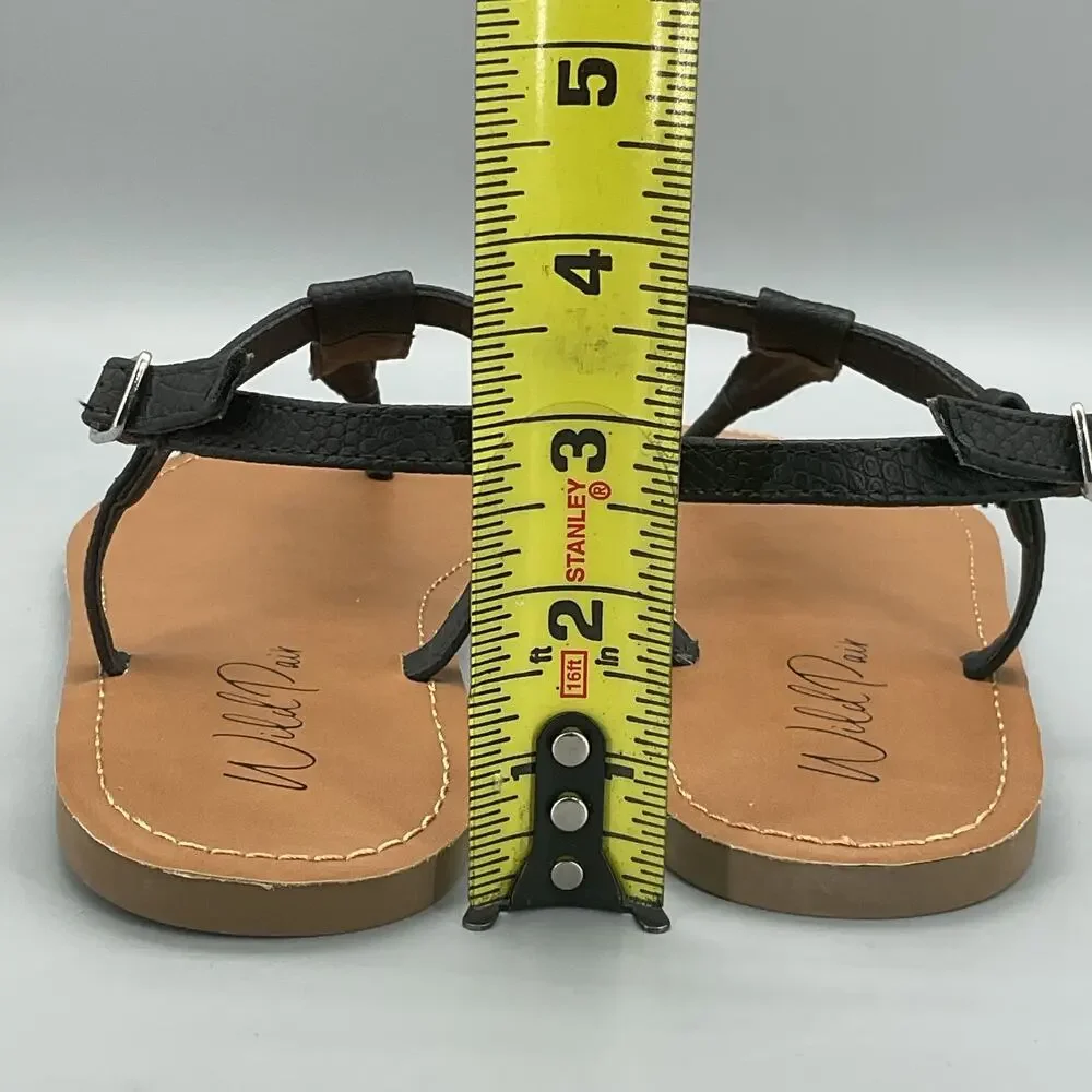 NEW Wild Pair Women’s Krisleyy Thong Sandals Black Size 9M